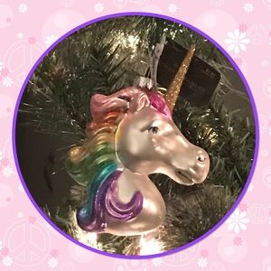 🦄NWT🦄 Sparkling Unicorn Christmas Ornament 🦄